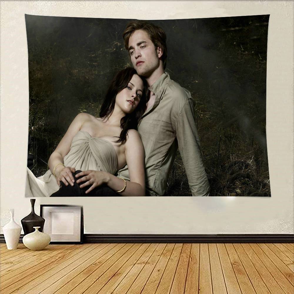 TV Twilight Isabella Edward Cullen Tapestry Wall Hanging Printed Polyester Tapestry INS Decoration Wall Decor