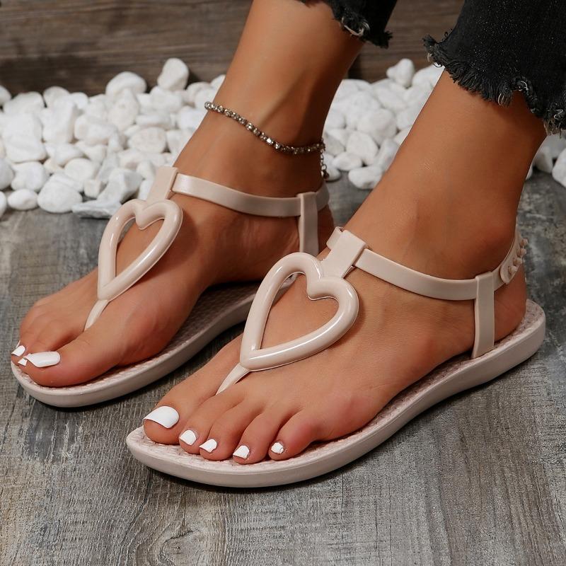 Fashion Roman Sandals Clip Toe Flip Flops Women Summer  New Love Flat Sandals College Style Open Toe Soft Shoes