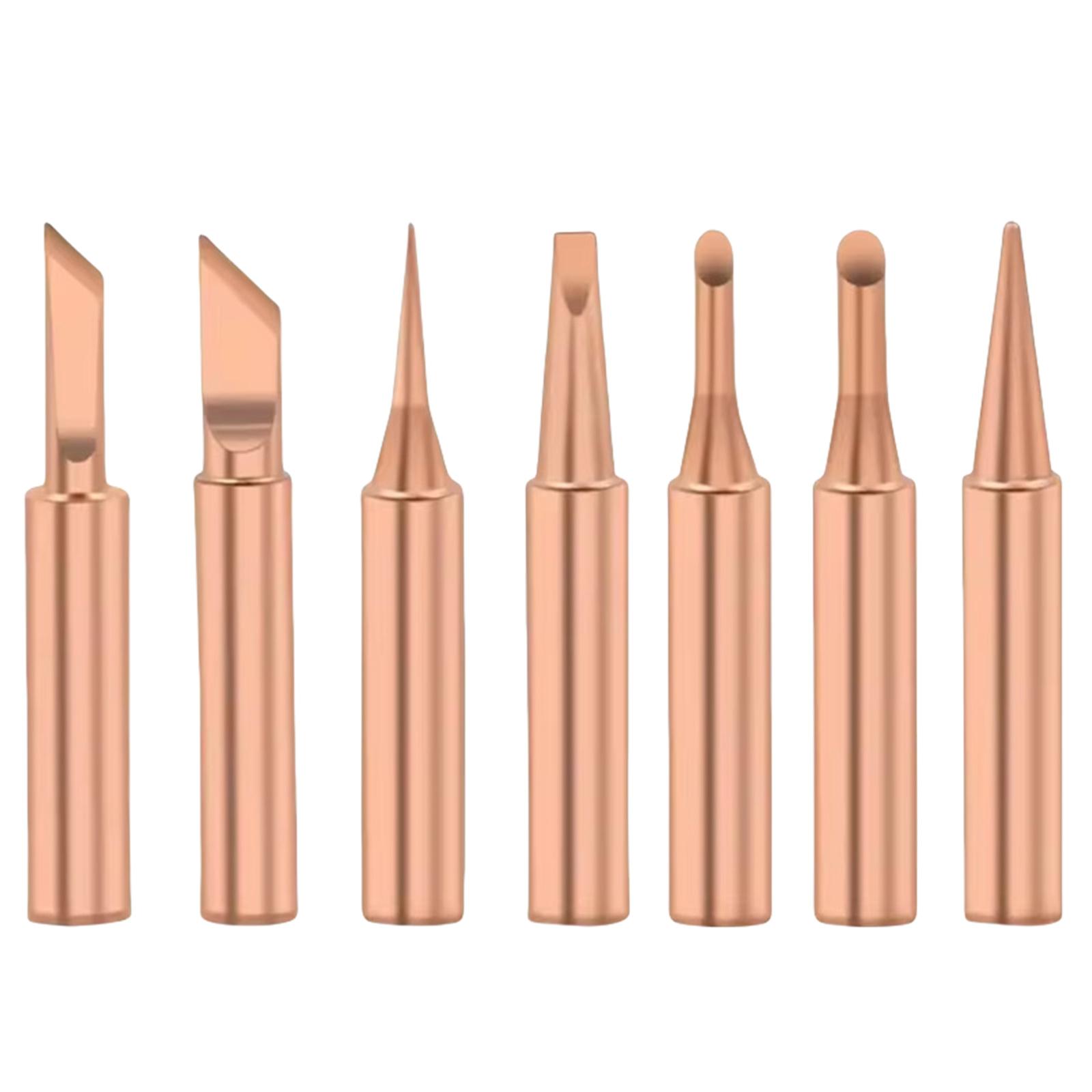 

Набор из 5/6/7 шт. медных наконечников для паяльника, термопаяльные наконечники, улучшения для пайки без свинца и инструмента для пайки BGA 7