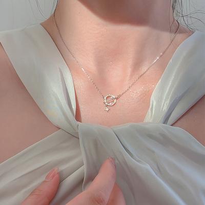 Collana Pianeta Corta da Donna Tendenza Sogno Universo Stella Nappa Zircone Catena Clavicola Pendente Vento Freddo