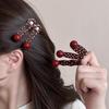 Retro Red Polka Hair Clips Dot Bangs Clips Minimalist Broken Hair Duckbill Clips Temperament Hair Ornaments