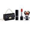 Perfume #999 3.5g Velvet Formal Suit + Baby's Breath Rose Bouquet + Pearl Handbag