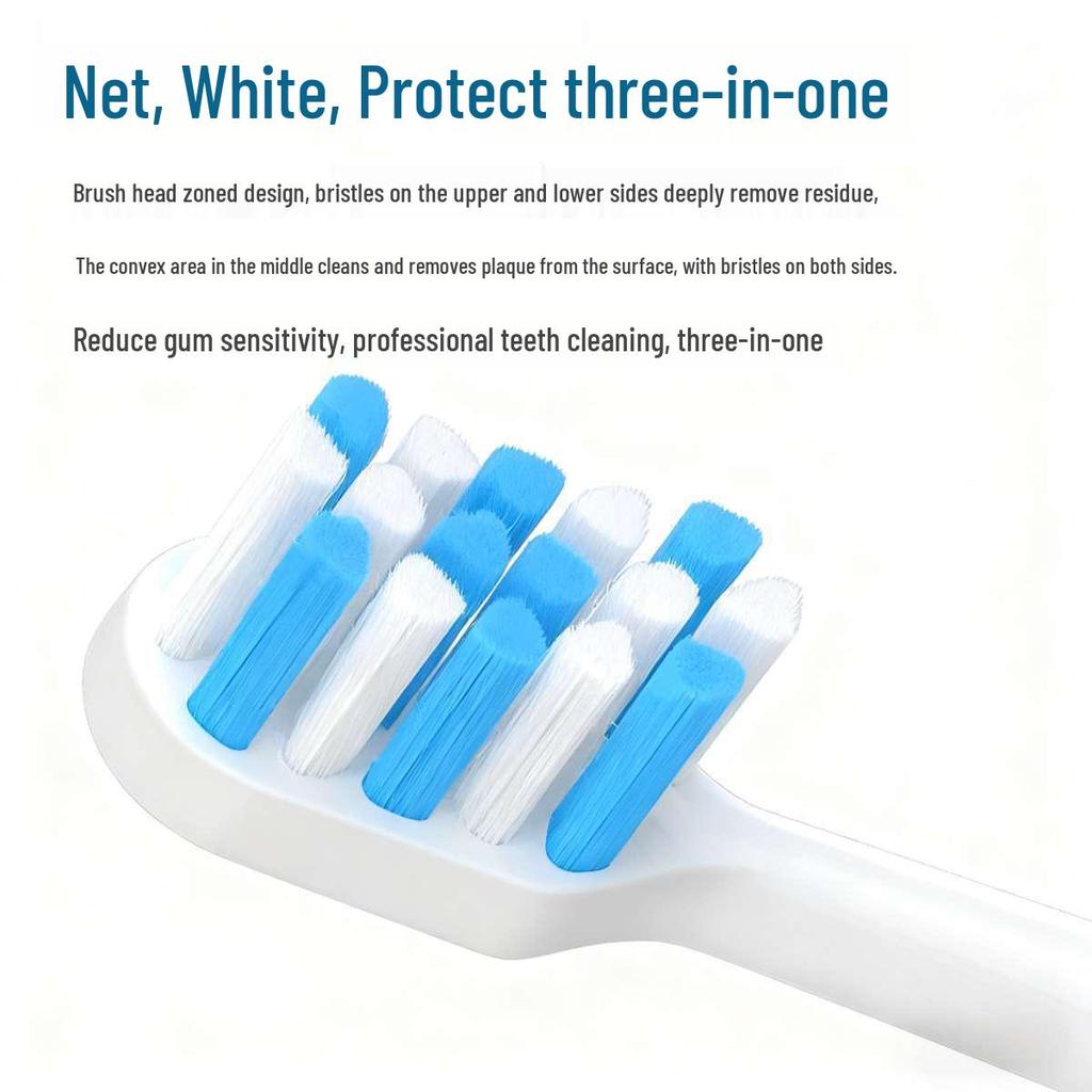 Replacement Soft Bristle Brush Head for Midea S1PX/S5/S1P/SS Electric Toothbrush (MC-AJ0101/02)