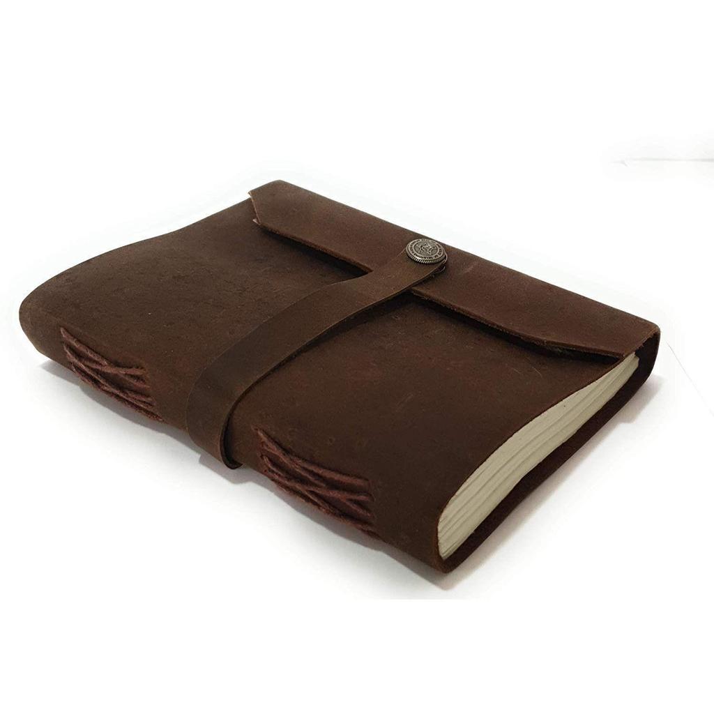 Combo Leather Diary Handmade Vintage Leather Diary - with Plain Paper for Men and Women.