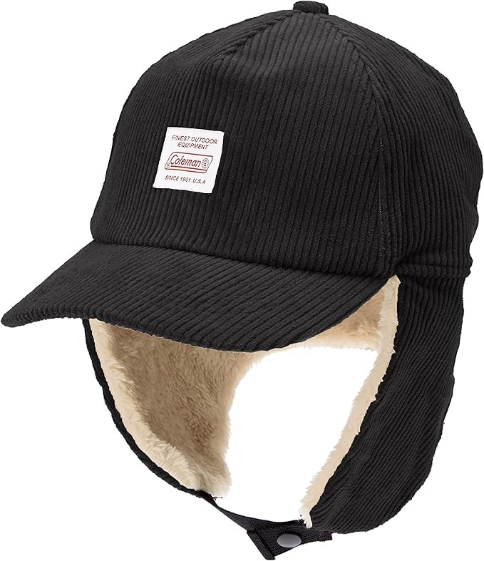 Coleman Flight Cap inches Free Size 381-4011, Black, 21.8-22.2 (57-59 cm),