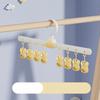 Hat Hanger Clips Multi-purpose Space-saving Sock Clip Organizer with 8 Clips for Baby Children's Clothes Wardrobe Clothes Hanger
