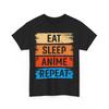 Eat Sleep Anime Repeat T-Shirt | Manga T-Shirt | Otaku Graphic Style