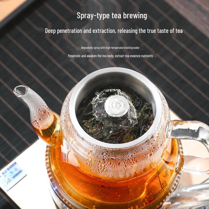 Zhi Yi 2025 Fully Automatic Double Bottom Water Inlet Kettle with Integrated Tea Table for Home Tea Brewing.