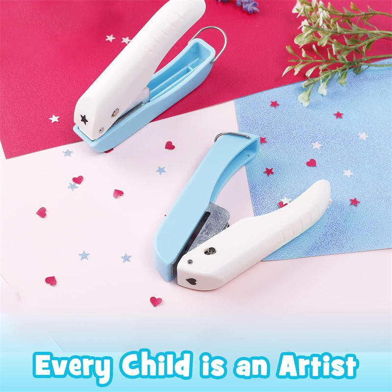 1Pcs Hole Punchers For Crafts Single Hole Punch Shapes Circle Heart Bear With Soft-Handled For Binder Scrapbooking Classroom Card Punching