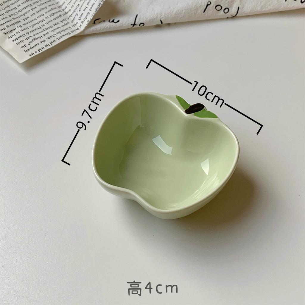 Cute Fruit Plate Household Underglaze Small Condiment Dish Ceramic Soy Sauce Vinegar Hot Pot Barbecue Dipping Snack Plate