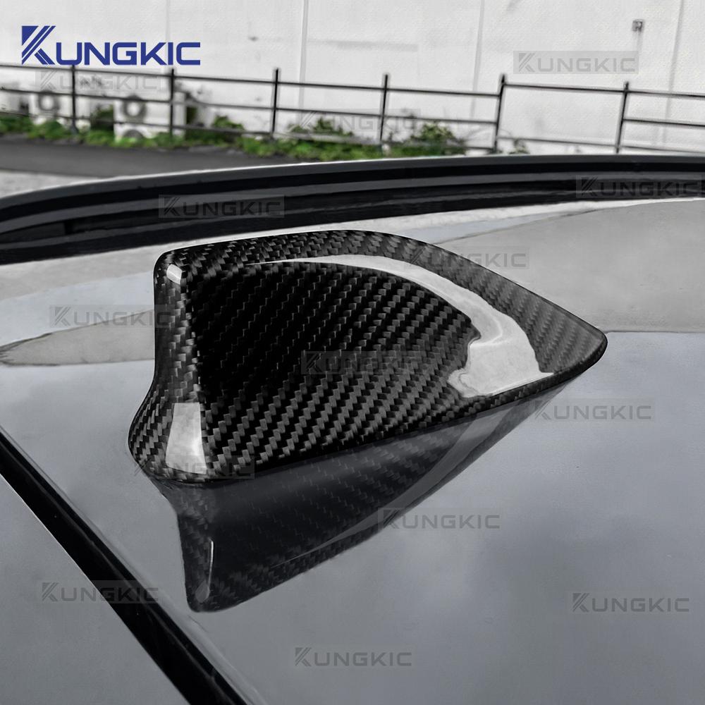 Dla Toyota GR Yaris/Yaris Cross 2020 2025 2025 2025 2025 Prawdziwe Suche Twarde Włókno Węglowe Antena Samochodowa Naklejka Płetwa Rekina Akcesoria