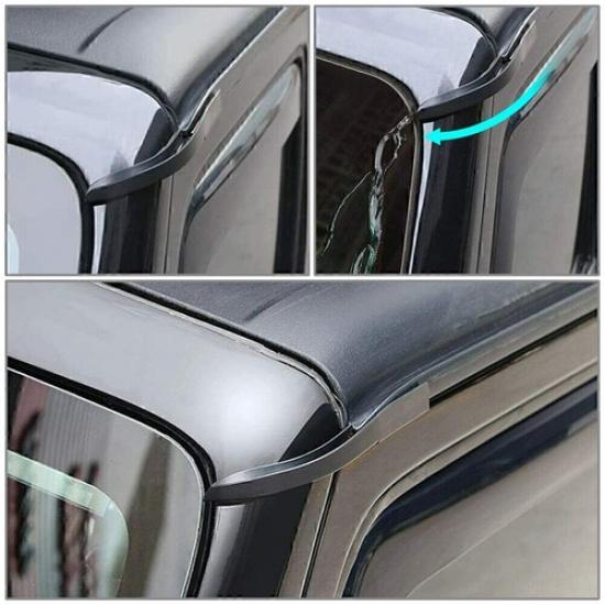 2x Car Water Rain Gutter Extension Cover For Jeep Wrangler JK 2007-2017