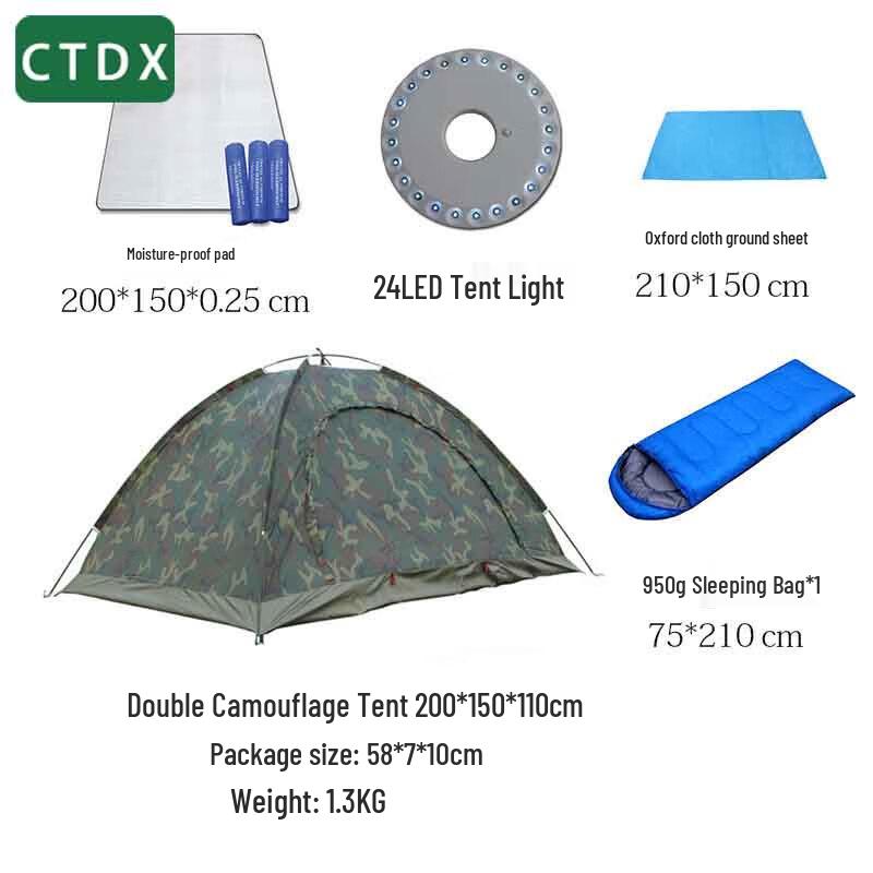 CTDX Ultralight Camouflage Camping Tent