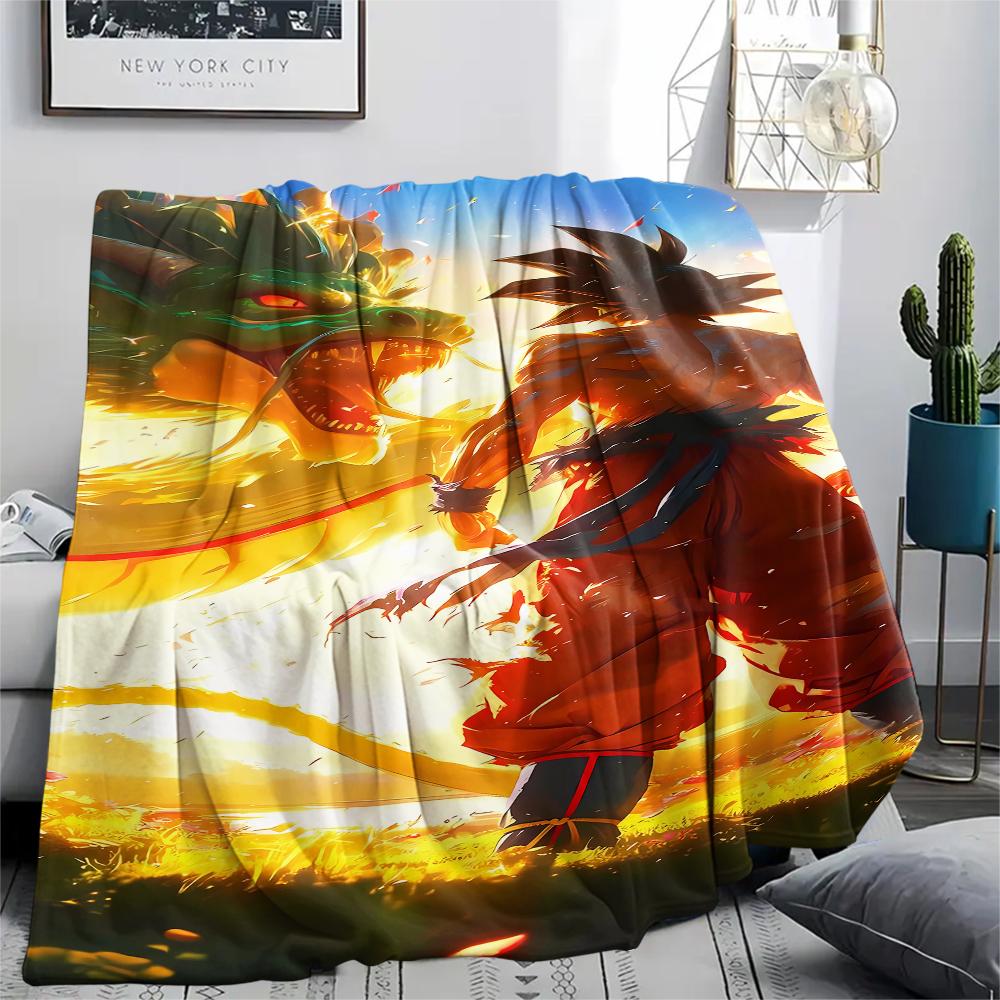 Dragon Ball Print Flannel Blanket,High Quality Comfortable for All Seasons,Home Decor,Warmth and Comfort,Perfect for Christmas Gifts