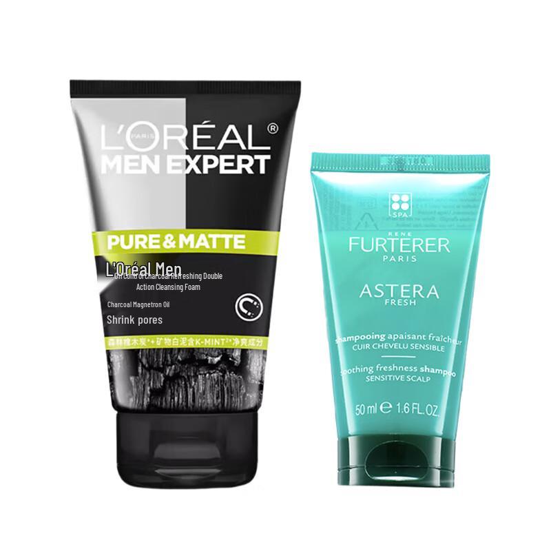 

L Oréal Men s Oil Control Cleanser & René Furterer Shampoo Set