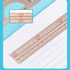 Geometry Triangle Ruler School Supplies Examination Stationery Aluminium Ruler Set Metal Rulers