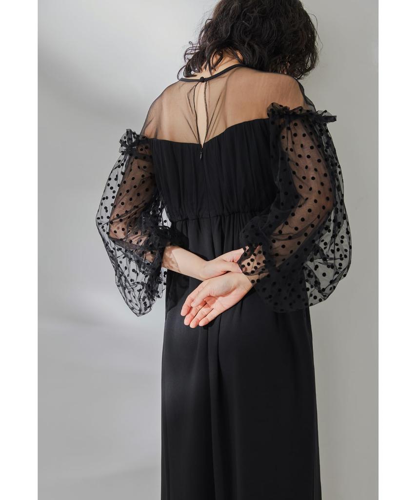 Gepunktete Hose Party Tüll S [niana] Kleid, Kleid, Hochzeit, All-in-One, Schwarz,