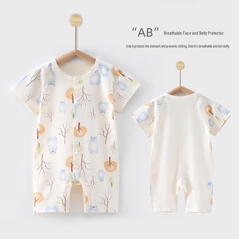 Unisex Short Sleeve Cotton Baby Bodysuit & Pajamas