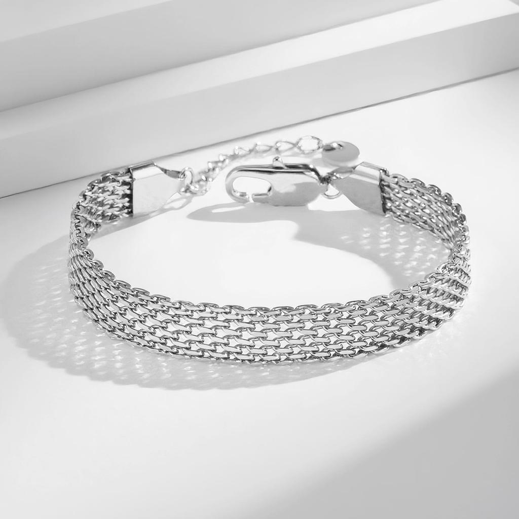 Minimalist Mesh Strap Bracelet for Women,Stainless Steel Chain Bracelets,Classic Charm Jewelry Gifts