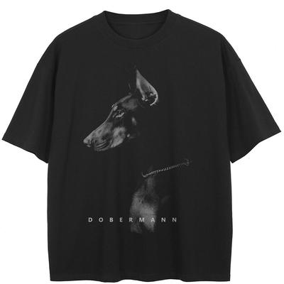 Streetwear Dobermann Graphic T-Shirt Cotton Unisex Tops Tees Summer Short Sleeves T Shirt