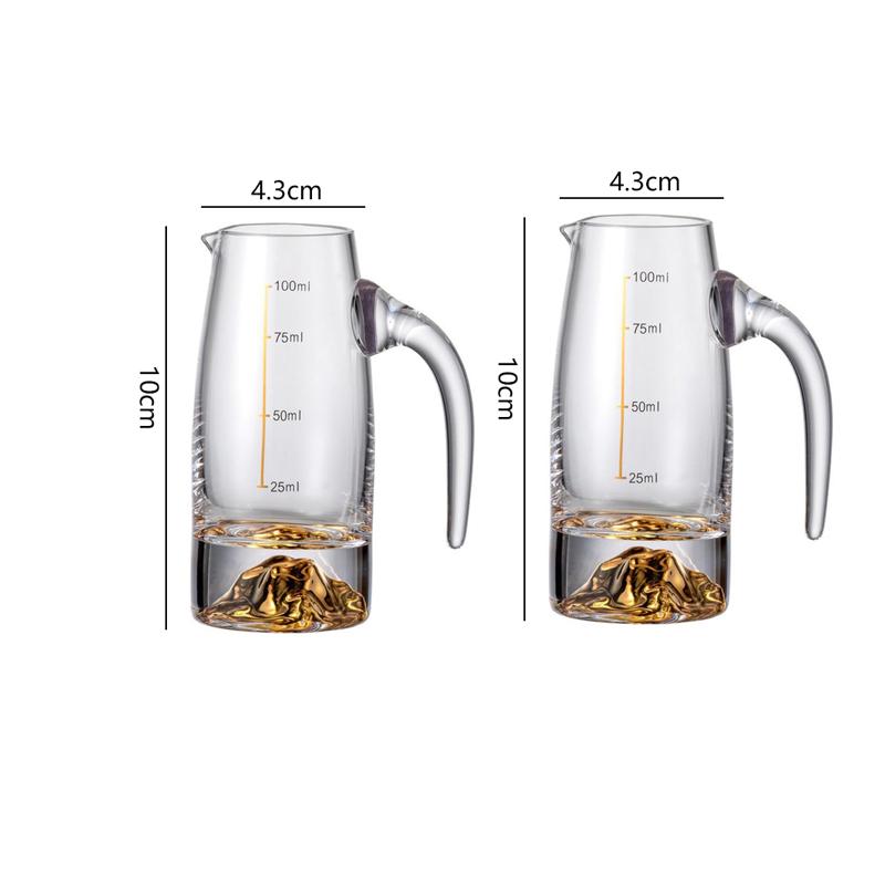 2pcs Sets Luxury Wine Decanter 100ml Wine Bottle Liquor Dispenser Creative Golden Mountain Wine Separator High End Whiskey Jar