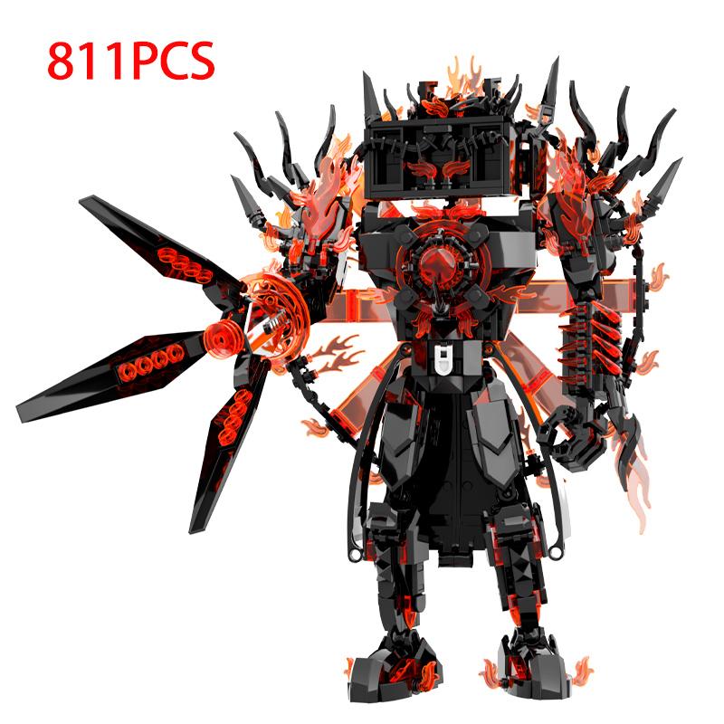 Skibidii Toileted Building Block Set - Giant G-Man TVman Speakerman Titan Boss Bricks Model Toy for Kids Xmas Gift Wholesale