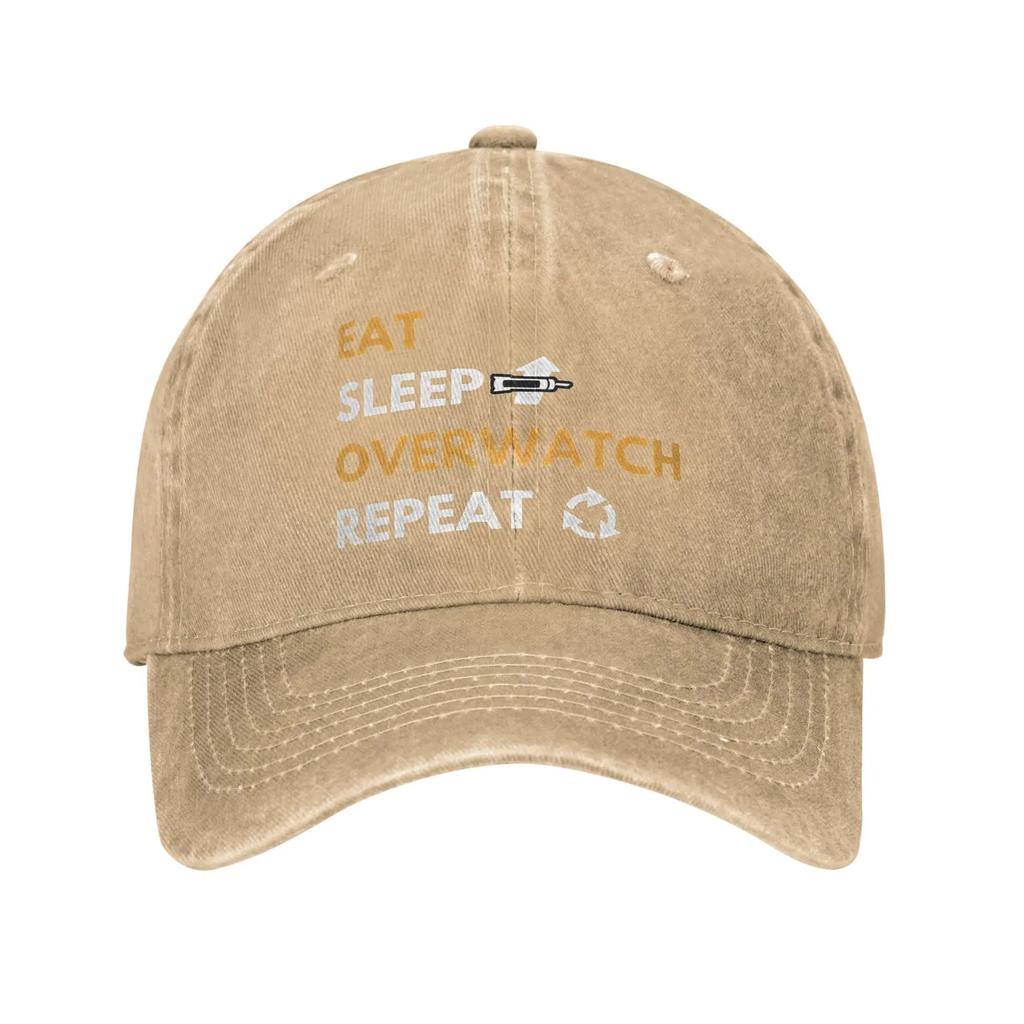 Summer Overwatch   Eat Sleep Overwatch Repea Baseball Cap Sun  Dropshipping UnisexTeens Stylish Running Hippie Baseball Caps