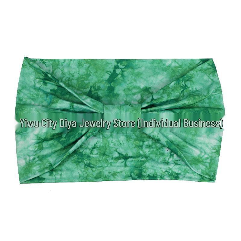 Bohemian Paisley Tie-Dye Wide Knot Headband for Women