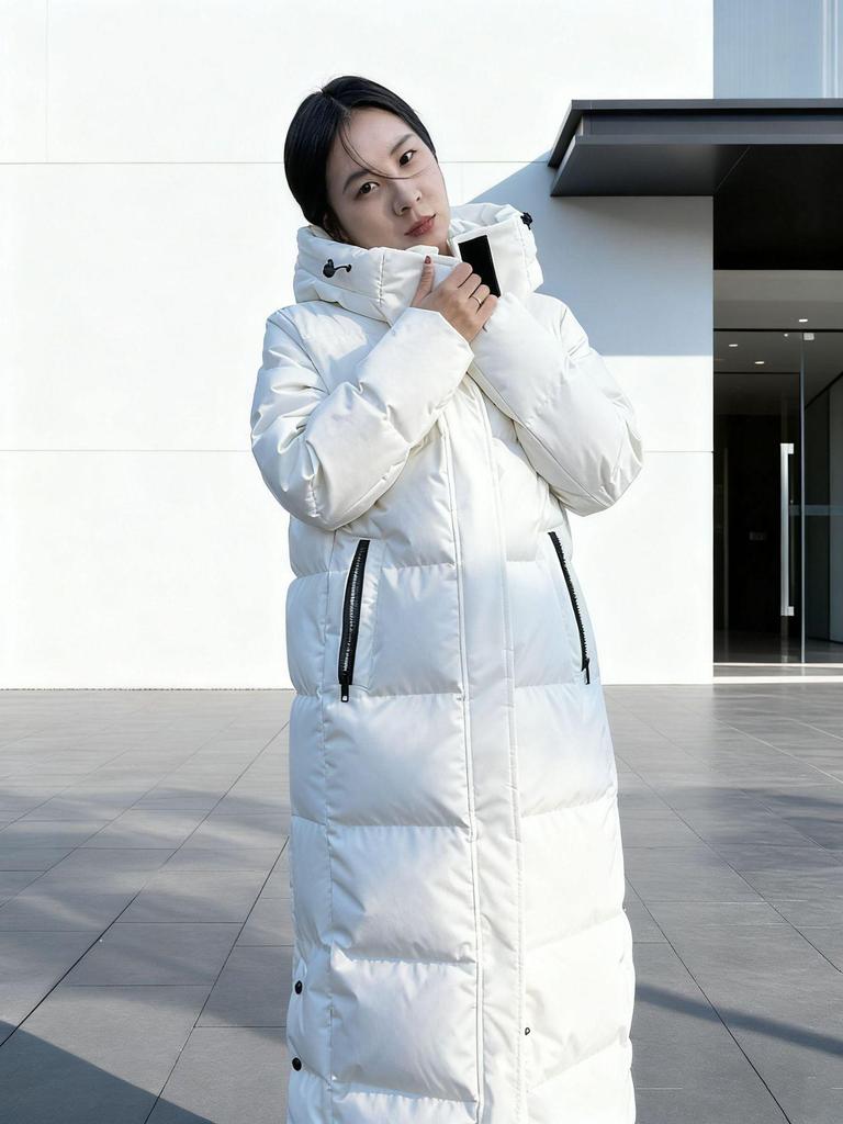 New Unisex Long Ankle-Length Winter Jacket - Loose Fit, Warm, Korean-Style