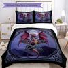 Set Biancheria da Letto Stile Gotico Traspirante Copripiumino con Federe Biancheria da Letto Decorativa per Camera da Letto Decorazione Casa Regalo di Compleanno