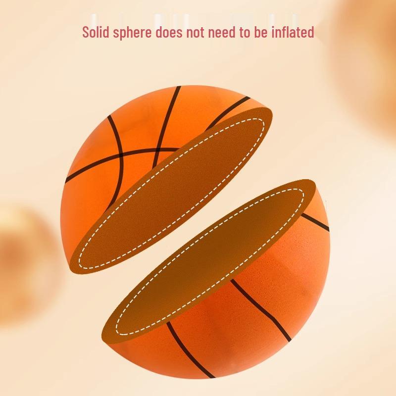 Silent No. 5 Children's Sponge Basketball - Elastic, Quiet Ball for Toddler Indoor Play