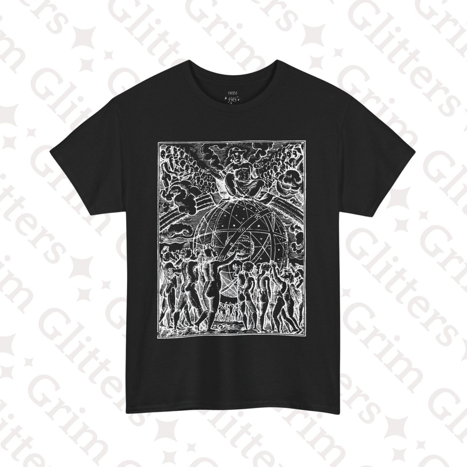 The Last Judgment T-Shirt: Holbein Dance of Death Medieval Woodcut L