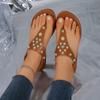 Damen Sandalen Mode Sommer Flip Schuhe Casual Schnalle Strass Böhmen Damen Atmungsaktiv Strand