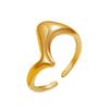 INS Style Geometric Thick Line Ring: Women's Twisted Metal Open Stainless Steel Jewelry