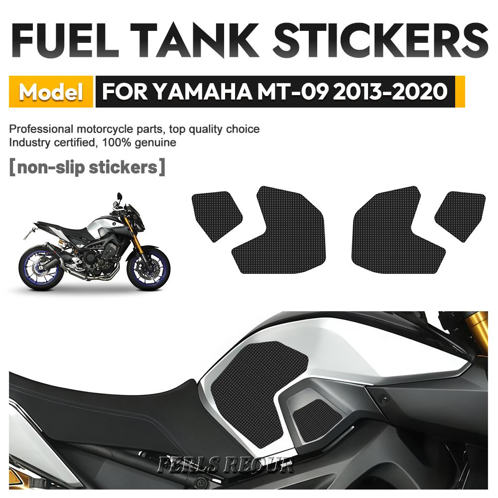 For YAMAHA MT-09 2013-2020 Rubber Black Anti Scratch Motorcycle Fuel Tank Pad Anti Slip Traction Grip Pad Decal