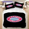 Biancheria da letto con stemma FC Bayern Monaco (1 * copripiumino + 2 * federa, senza nucleo) Set biancheria da letto 2D Piatto Regalo di Natale Compleanno Morbido e Confortevole