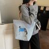 Spring and Summer Embroidery Spotted Dog Underarm Hand Bag Shoulder Bag Simple Tote Bag Messenger Bag Women