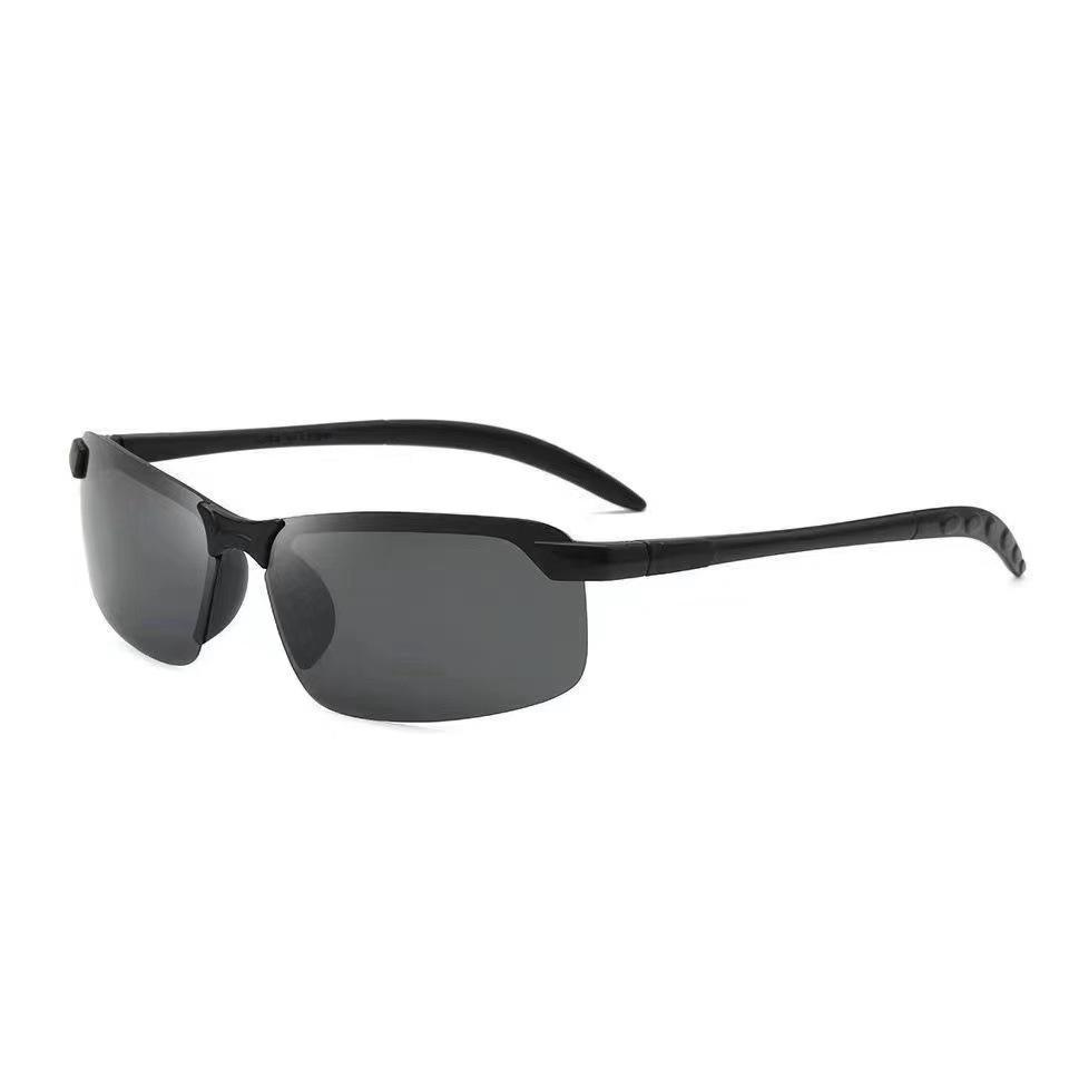 Herren Tag & Nacht Radsportbrille: Outdoor-Fahren, Angeln, Halbrahmen-Nachtsichtbrille.
