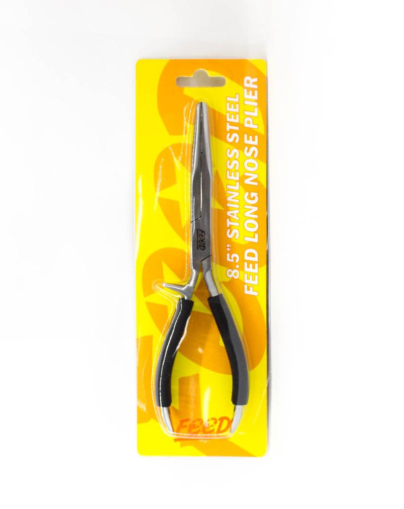 Feed Pliers Long Nose Stainless Steel 8.5 Inches Silver (7267)