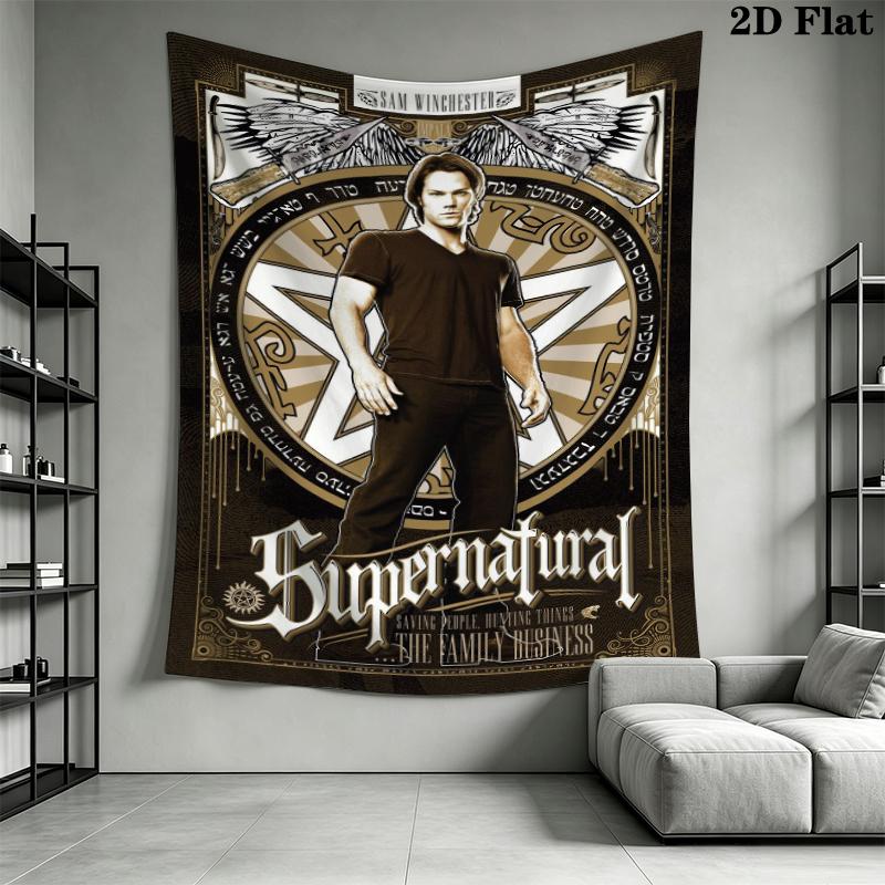 supernatural Wall Tapestry Aesthetic Wall Hanging Printed Fabric Blanket Decorative Tapestries for Bedroom Living Room Home Decor