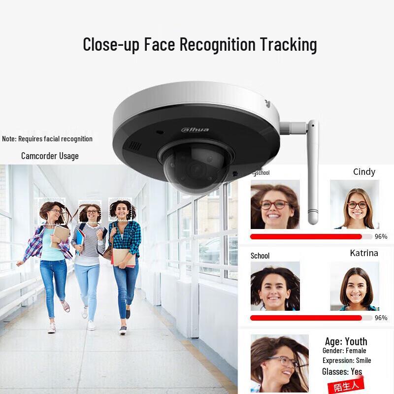 Dahua 4MP IR síťová dome kamera pro počítání osob CN zástrčka (adaptér součástí dodávky)