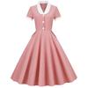 Hepburn style retro plaid skirt, court waist light dress, contrasting colors, understanding performance clothes, large pendulum medium and long dress