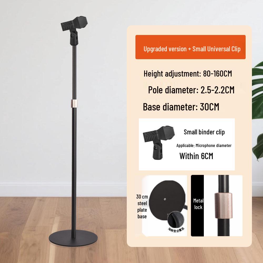 Adjustable Microphone Stand with Round Base for Stage and KTV Performances