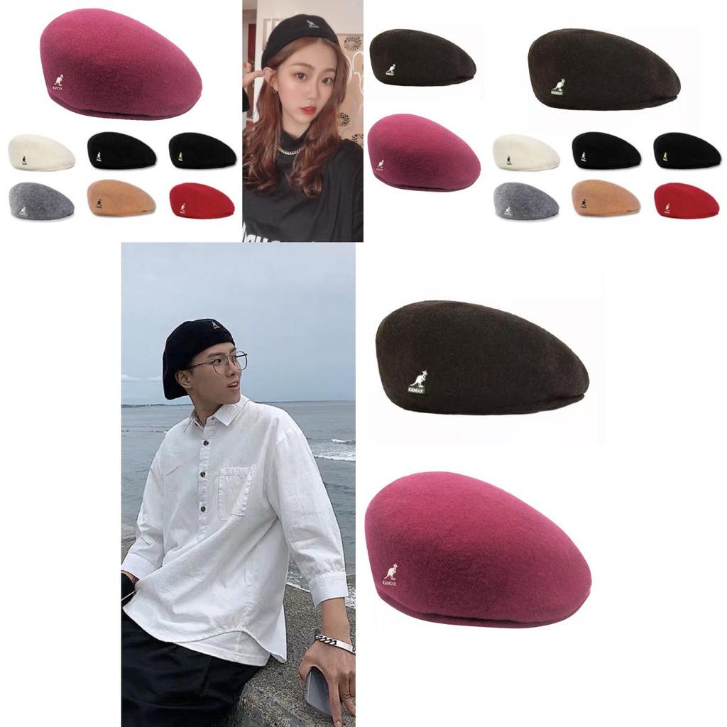 Kangol Woll-Barett Hut Modischer Trendiger Stil mit Kurzer Krempe für Alle Jahreszeiten