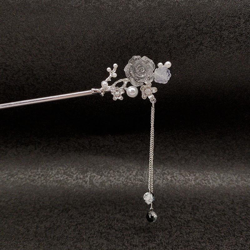 Elegant Chinese Tassel Metal Hairpin – High-End Ancient Style Updo Accessory