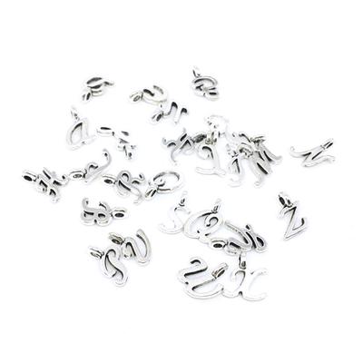 26Pcs 26 English Alphabet Letters Charms Pendants Diy Handmade Jewelry Craft