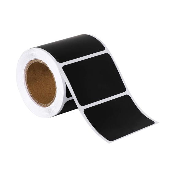 

150Pcs Rectangle PVC Self-adhesive Blackboard Label Sticker DIY Writable Tag чорний