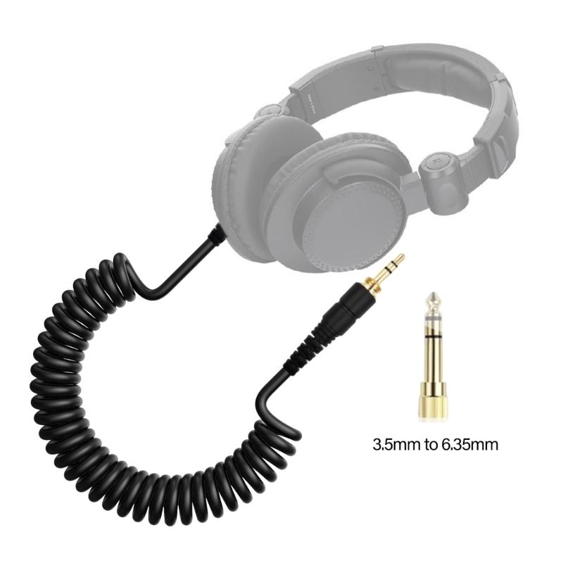 Replacement Gaming Headsets Spring Cable Headphone Extension Cord for EAH-DJ1200