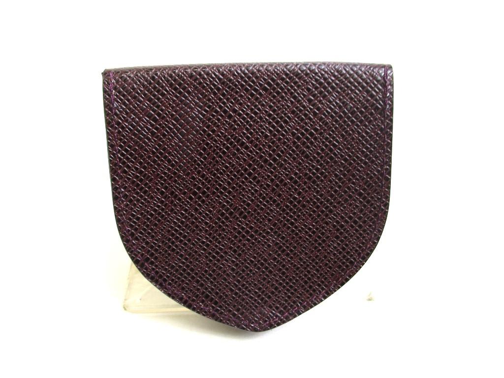 Authentic LOUIS VUITTON Taiga Bordeaux Leather Coin Purse Porto Monnaie Gousset #a541  Refurbished