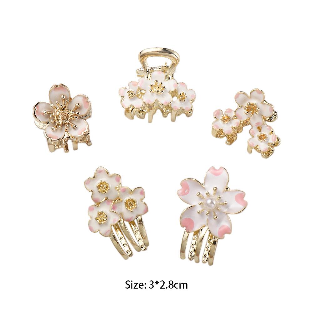 Girl's Headdress Cherry blossom Hairpin Women's Hair Clip Flower Hair Claw Small Flower Barrette